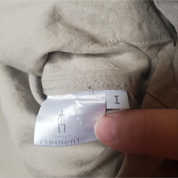 ELEMENTE CLEMENTE TAN JACKET BLAZER LINEN COTTON BLEND SIZE 1 / SMALL - Picture 8 of 13